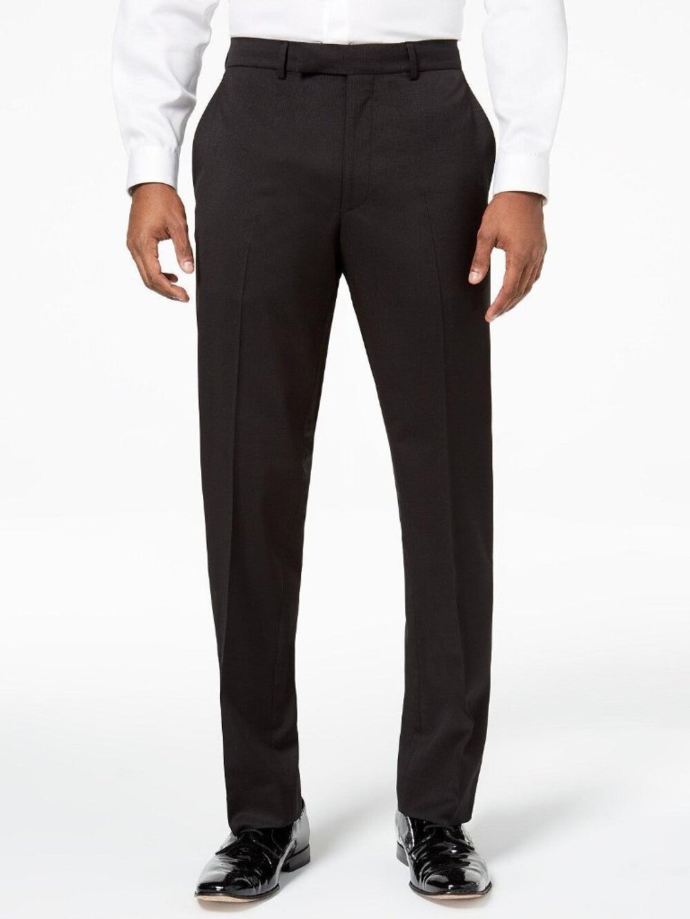 Kenneth Cole Reaction Techni-Cole Slim Fit Tuxedo Pants Mens 40x32 Black